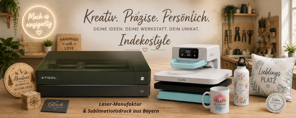 Indekostyle | Personalisierte Deko, Lasergravur & Sublimationsdruck
