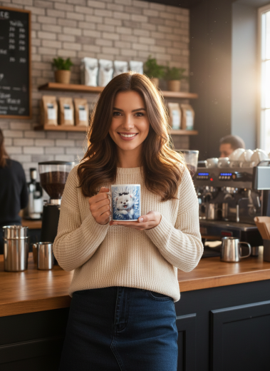 Süße Hunde-Tasse mit 3D-Effekt