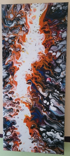 Exklusives Acryl Pouring Bild 30x70cm