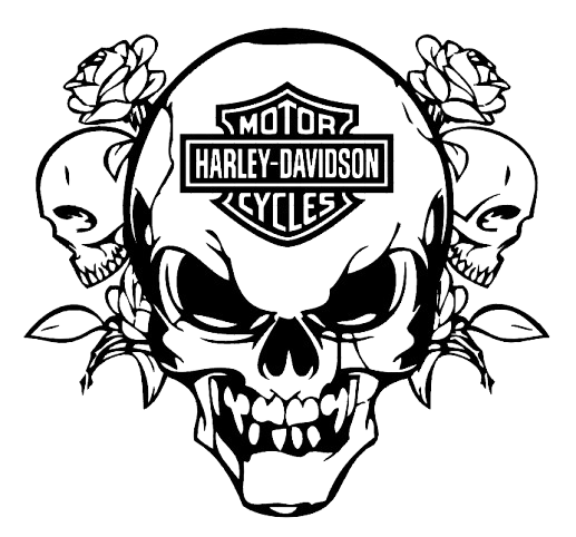 Aufkleber: Harley Davidson Skull
