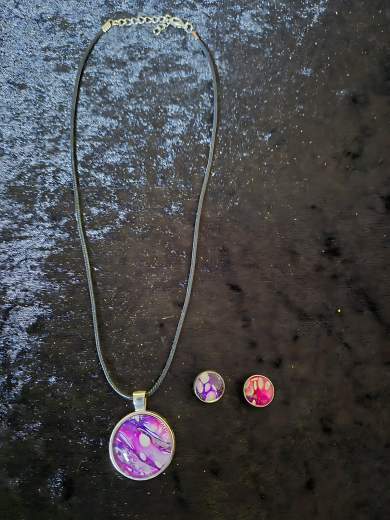 Handgefertigtes Schmuck-Set „Galaxy Splash