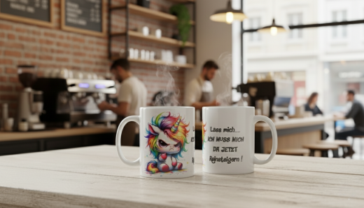 Grumpy Unicorn Tasse | „Ich Muss Mich Da Jetzt Reinsteigern“ – Geschenkidee