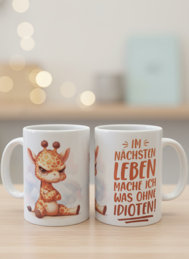Mürrische Giraffe – Statement-Tasse