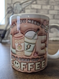 Kaffeebecher „Love & Coffee“ – Retro Puffy Design