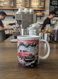 Effekt Tasse Roter Oldtimer Truck – Vintage Pickup Kaffeebecher