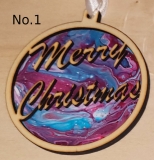 Weihnachtsbaumschmuck mit Acryl Pouring