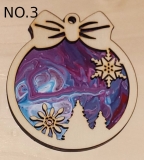 Weihnachtsbaumschmuck mit Acryl Pouring