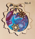 Weihnachtsbaumschmuck mit Acryl Pouring