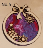 Weihnachtsbaumschmuck mit Acryl Pouring