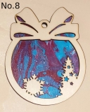 Weihnachtsbaumschmuck mit Acryl Pouring