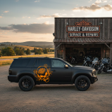 Aufkleber: Harley Davidson Skull