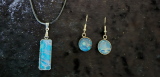 Handgefertigtes Schmuck-Set Ocean Dream – Anhänger & Ohrringe
