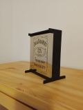 Lasergravierter Jack Daniels Spiegel mit Holzaufsteller | Deko Highlight