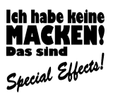 Autoaufkleber „Ich habe keine Macken, das sind Spezial Effects!“ – Lustiger Spruch fürs Auto