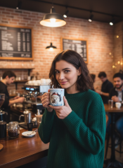 Süße Eisbär-Tasse im Weihnachts-Look