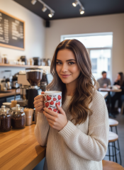 Becher Pure Love mit 3D-Herz-Design