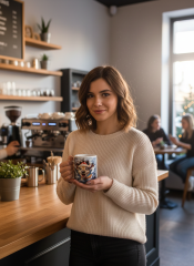 Weihnachtsbecher „Fröhliches Rentier“