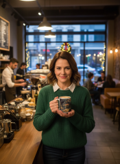 Nostalgie Weihnachts-Tasse Winterhüttenzauber