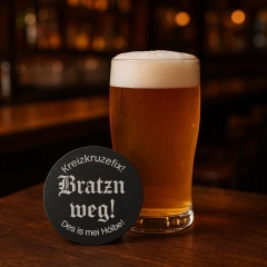 Schieferuntersetzer Bratzen Weg im 4er Pack