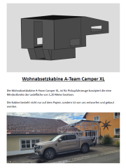 Pläne Wohnabsetzkabine A-Team Camper XL