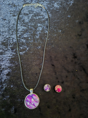 Handgefertigtes Schmuck-Set „Galaxy Splash