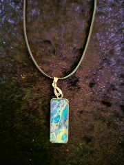 Acryl Pouring Schmuck Kette | Handgefertigter Glascabochon Anhänger | Unikat
