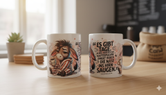 Morgenmuffel Kaffeebecher Esel | Lustige Tasse für Kaffeeliebhaber